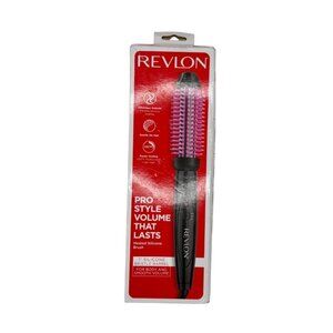 NEW REVLON Silicone Bristle Heated Hair Styling Brush NIB